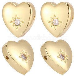 12Pcs Brass Micro Pave Cubic Zirconia Beads&nbsp;KK-BBC0024-69