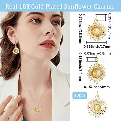 10Pcs Brass Pendants&nbsp;KK-BBC0020-54