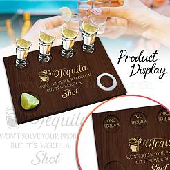 Wood Shot Glasses Tray&nbsp;AJEW-WH0423-003