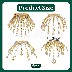 4Pcs Glass Rhinestone Wine Glass Charms&nbsp;AJEW-OC00044
