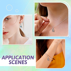 6Pcs 6 Colors Alloy Rhinestone Pendants&nbsp;FIND-TA0003-05