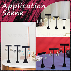 6Pcs 3 Styles T Shaped Alloy Earring Display Stand&nbsp;EDIS-SC0001-05