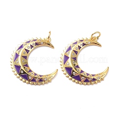 Brass Micro Pave Cubic Zirconia Pendant&nbsp;ZIRC-P089-17G