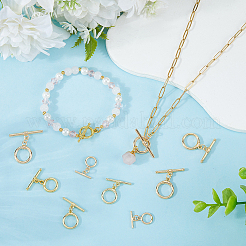 10Pcs 5 Styles Brass Toggle Clasps&nbsp;KK-SC0007-40