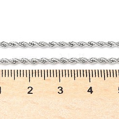 Tarnish Resistant 304 Stainless Steel Rope Chain Necklaces&nbsp;STAS-M174-008P-A