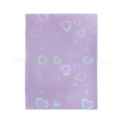 50Pcs PP Heart Pattern Laser Card Film&nbsp;AJEW-TADJ0001-27E