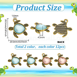 24Pcs 2 Colors Tibetan Style Alloy Pendants&nbsp;FIND-PH0060-10