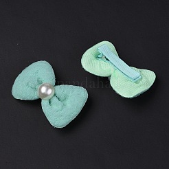 5 Pair 5 Style Bowknot & Flower Polyester Alligator Hair Clips&nbsp;PHAR-C012-01B