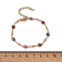 304 Stainless Steel Resin Link Chain Bracelets for Women&nbsp;BJEW-D452-01G