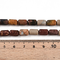 Natural Picasso Jasper/Polychrome Jasper Beads Strands&nbsp;G-N346-01B-05