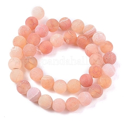 Natural Weathered Agate Beads Strands&nbsp;G-L534-07-10mm