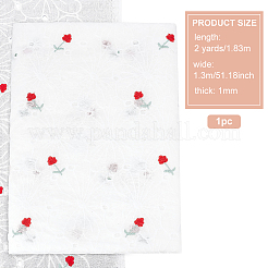 Cotton Embroidered Wavy Edge Flower Eyelet Lace Fabric&nbsp;DIY-WH0308-389