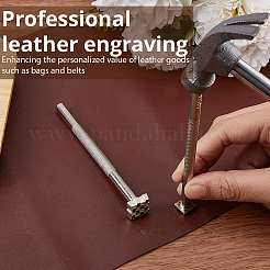2Pcs 2 Styles DIY Alloy Steel Leathercraft Stamps&nbsp;TOOL-GF0003-53A