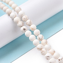 Natural Magnesite Round Bead Strands&nbsp;G-L358-4mm-02