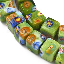Handmade Millefiori Lampwork Beads&nbsp;LAMP-G170-04