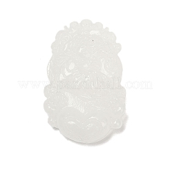 Natural White Jade Carved Pendants&nbsp;G-S384-01C