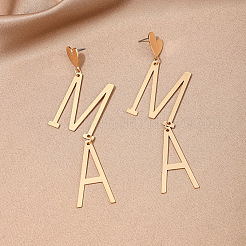 Mother's Day Alloy Dangle Stud Earrings&nbsp;FS-WG55F3B-01