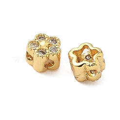 Brass Micro Pave Cubic Zirconia Beads&nbsp;KK-Z120-10G