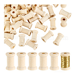 Wooden Bobbin&nbsp;LS-FIND-WH0148-799