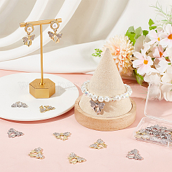 20Pcs 2 Colors Rack Plating Alloy Rhinestone Pendants&nbsp;FIND-SC0014-29