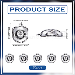 50Pcs Tibetan Style Alloy Pendants&nbsp;FIND-LP0001-85AS
