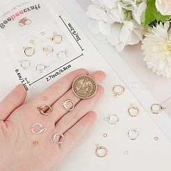 20Pcs 2 Color Brass Leverback Earring Findings&nbsp;KK-BBC0013-63