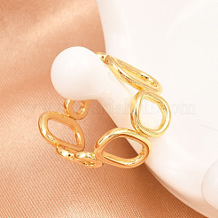 Brass Cuff Rings for Women&nbsp;RJEW-Z113-12G