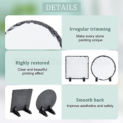 2 Sets 2 Style Sublimation Blank Natural Slate Rock Stone Plate&nbsp;AJEW-FH0003-50