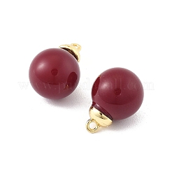 Brass Glass Charms&nbsp;KK-K371-36B-G