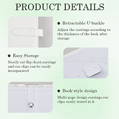 Portable PU Leather Earring Display Book&nbsp;EDIS-WH20011-01A