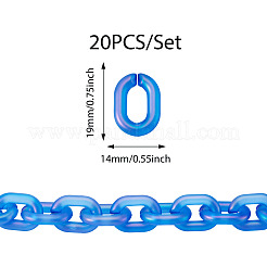 20Pcs Transparent Acrylic Quick Link Connectors&nbsp;OACR-TADJ0001-03J
