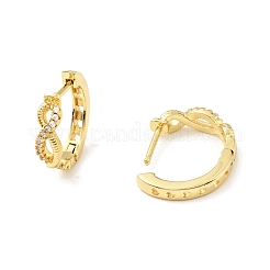 Clear Cubic Zirconia Infinity Hoop Earrings&nbsp;EJEW-C028-12G