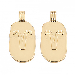 Brass Pendants&nbsp;KK-O140-20G-06