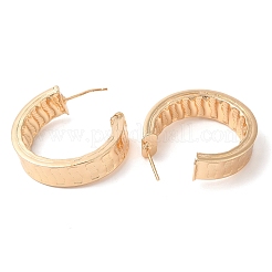 Brass Textured Round Stud Earrings&nbsp;EJEW-Q765-05G