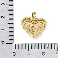 Brass Micro Pave Clear Cubic Zirconia Pendants&nbsp;CU-CBAA556-01A