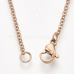 304 Stainless Steel Cable Chain Necklace Making&nbsp;STAS-T040-PJ209-3-70