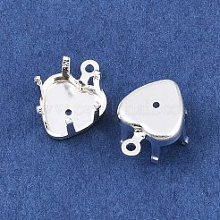 Heart Brass Sew on Prong Settings&nbsp;KK-C163-14A-S