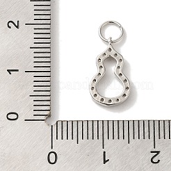 Brass Micro Pave Cubic Zirconia Charms&nbsp;KK-C072-46P