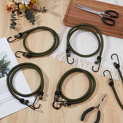 10Pcs Rubber & Polypropylene Luggage Bungee Cord & Hook&nbsp;FIND-BC0019-30