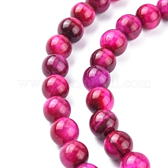 Natural Rose Tiger Eye Beads Strands&nbsp;G-G099-8mm-3