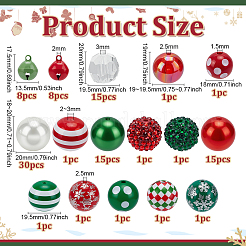DIY Round Christmas Beads Findings Kits&nbsp;DIY-PH0034-04
