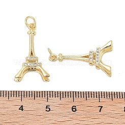Brass With Cubic Zirconia Pendants&nbsp;KK-Q006-03G