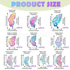 40Pcs 10 Styles 201 Stainless Steel Etched Metal Embellishments Pendants&nbsp;STAS-TA0003-04