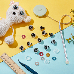 40 Sets 10 Colors Snowflake Resin Craft Safety Eyes&nbsp;DIY-PH0013-70