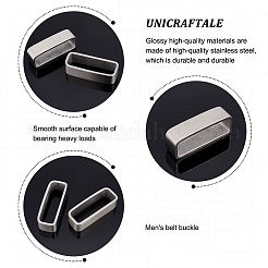 304 Stainless Steel Belt Keeper Belt Strap Loop Ring Buckle Parts&nbsp;DIY-WH0304-355