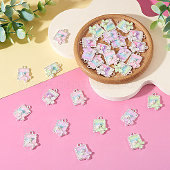 32Pcs 4 Colors Alloy Enamel Pendants&nbsp;FIND-TA0008-76B
