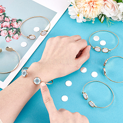 6Pcs Alloy Heat Transfer Charm Blank Cuff Bangle Making&nbsp;FIND-PH0024-44