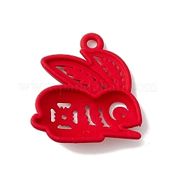 Spray Painted Alloy Pendents&nbsp;PALLOY-F282-04B-01