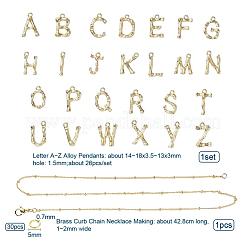 26Pcs A~Z Alphabet Necklaces Making Kits&nbsp;DIY-YW0002-29G