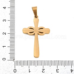 304 Stainless Steel Rhinestone Pendants&nbsp;STAS-Z190-12G-02
